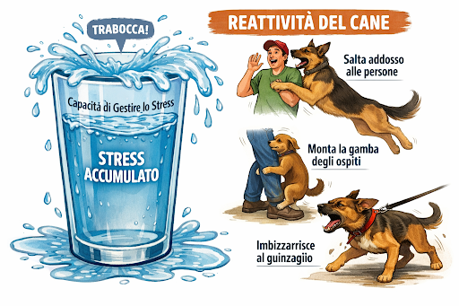 La reattività come un bicchiere d’acqua che trabocca