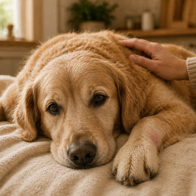 Dog showing distress